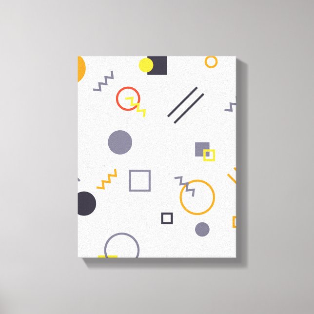 Cool, unique, trendy, urban abstract illustration canvas print (Front)