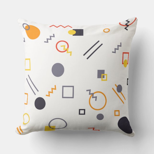 Cool, unique, trendy, urban abstract illustration cushion (Front)