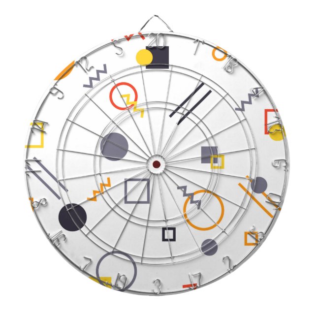 Cool, unique, trendy, urban abstract illustration dartboard (Front)
