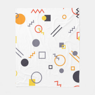Cool, unique, trendy, urban abstract illustration fleece blanket