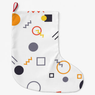 Cool, unique, trendy, urban abstract illustration large christmas stocking