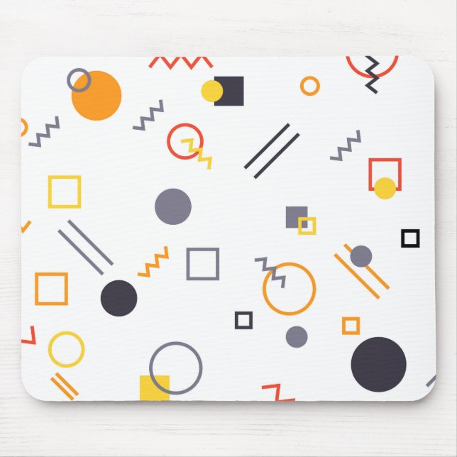 Cool, unique, trendy, urban abstract illustration mouse pad (Front)