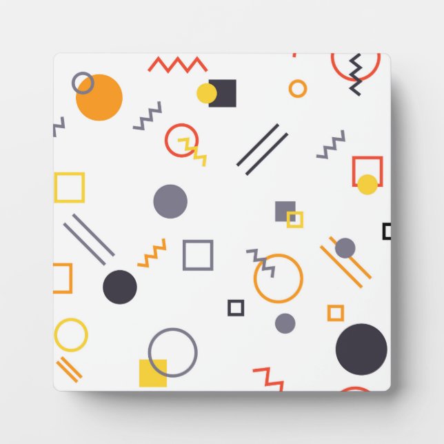 Cool, unique, trendy, urban abstract illustration plaque (Front)