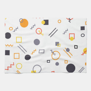 Cool, unique, trendy, urban abstract illustration tea towel