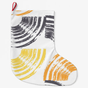 Cool, unique, trendy, urban colourful brush stroke large christmas stocking