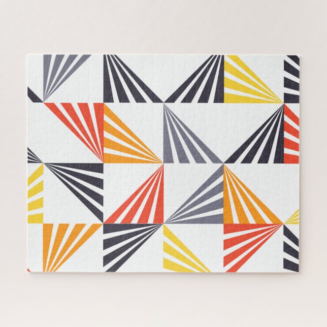 Cool, unique, trendy, urban, colourful triangles jigsaw puzzle (Horizontal)