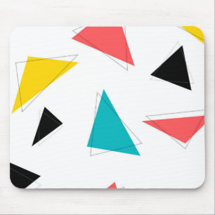 Cool, unique, trendy, urban colourful triangles mouse pad