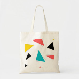 Cool, unique, trendy, urban colourful triangles tote bag