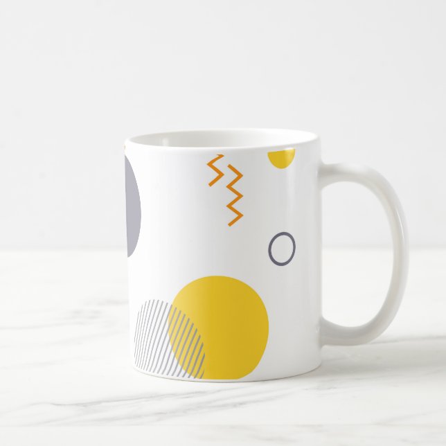 Cool, unique, trendy, urban geometric illustration coffee mug (Right)