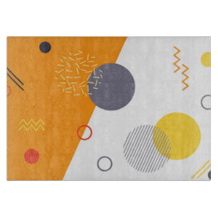 Cool, unique, trendy, urban geometric illustration cutting board