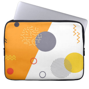 Cool, unique, trendy, urban geometric illustration laptop sleeve