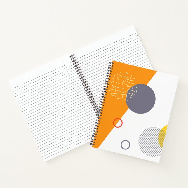 Cool, unique, trendy, urban geometric illustration notebook (Inside)