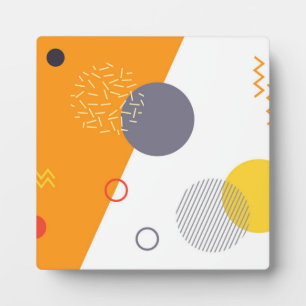 Cool, unique, trendy, urban geometric illustration plaque