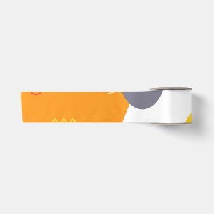 Cool, unique, trendy, urban geometric illustration satin ribbon