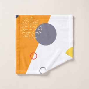 Cool, unique, trendy, urban geometric illustration wash cloth