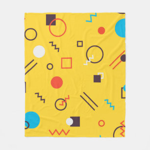 Cool, unique, trendy, urban geometric Memphis Fleece Blanket