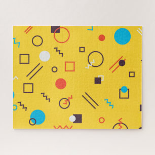 Cool, unique, trendy, urban geometric Memphis Jigsaw Puzzle
