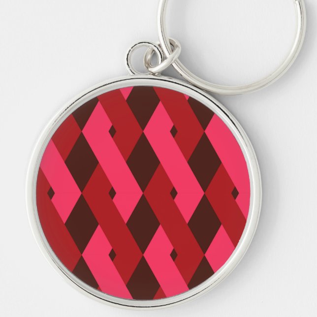 Cool, unique, trendy, urban geometric shapes key ring (Front)