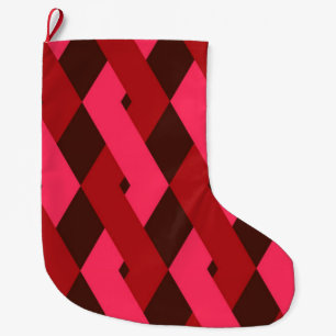 Cool, unique, trendy, urban geometric shapes large christmas stocking