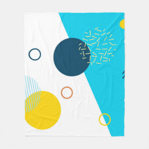 Cool, unique, trendy, urban, Memphis illustration Fleece Blanket