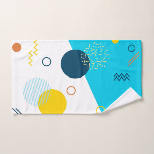 Cool, unique, trendy, urban, Memphis illustration Hand Towel