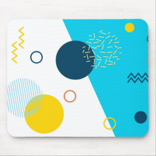 Cool, unique, trendy, urban, Memphis illustration Mouse Pad
