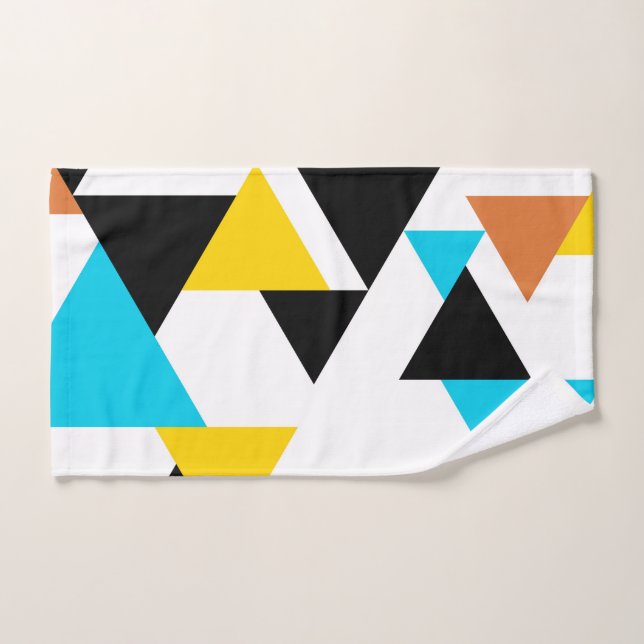 Cool, unique, trendy, urban, modern triangles hand towel (Hand Towel)