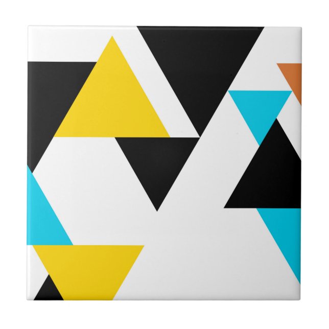 Cool, unique, trendy, urban, modern triangles tile (Front)