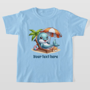 Cool unisex dolphin add text beach kids T-Shirt