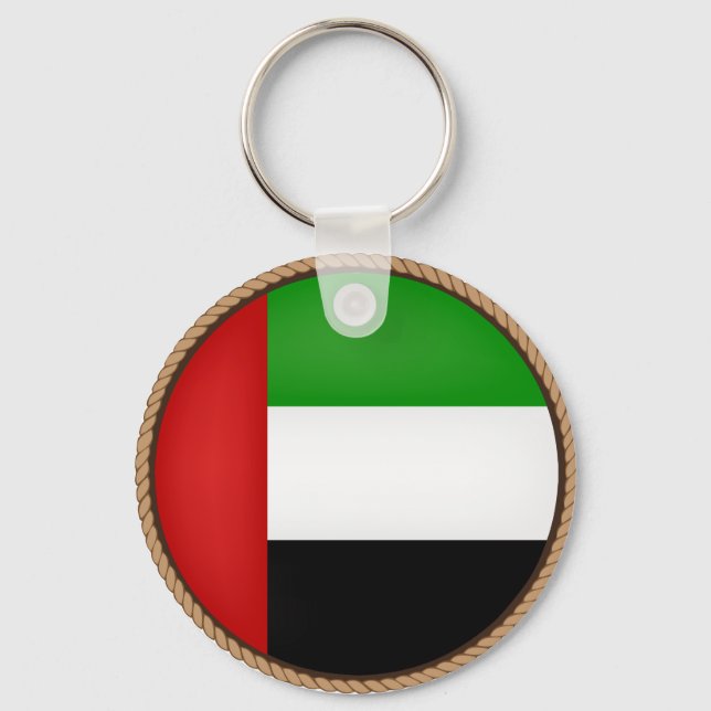 Cool United Arab Emirates Flag Seal Key Ring (Front)