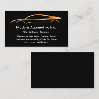 Cool Upscale Automotive Services Business Cards