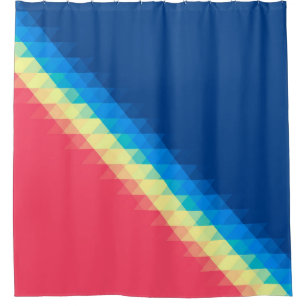 cool urban dun colourful triangles illustrated bac shower curtain
