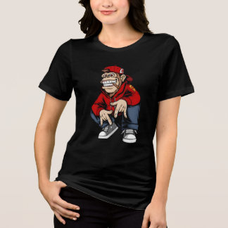 Cool Urban Monkey Mascot Street Style Character De Tri-Blend Shirt