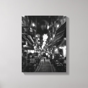 Cool, urban photo of woman walking in Istanbul Canvas Print