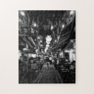 Cool, urban photo of woman walking in Istanbul Jigsaw Puzzle