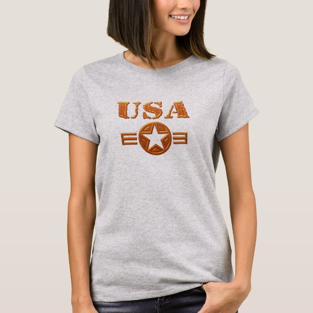 Cool USA American Pride graphic t-shirt design tee (Front)