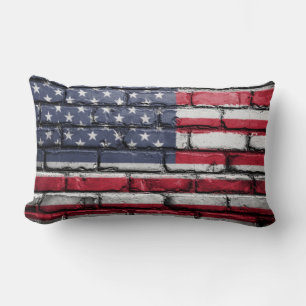 Cool USA Flag Design Lumbar Cushion