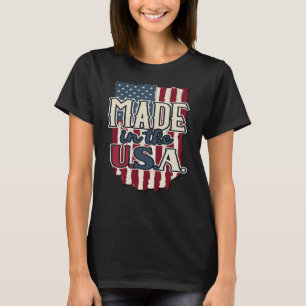 Cool USA Flag Design Made in the USA T-Shirt