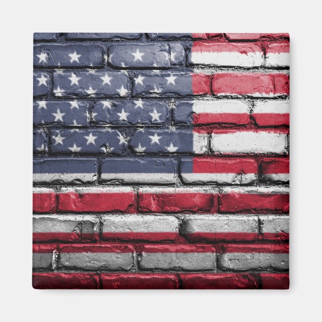 Cool USA Flag Design Magnet (Front)