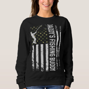 Cool Usa Patriotic Daddy's Fishing Buddy Young Fis Sweatshirt