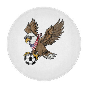 Cool USA Soccer Eagle Sunglasses Vintage Patriotic Cutting Board
