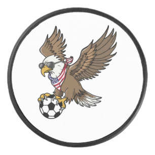 Cool USA Soccer Eagle Sunglasses Vintage Patriotic Hockey Puck