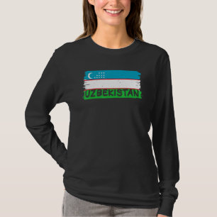 Cool Uzbekistan Flag T-Shirt