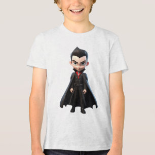Cool Vampire Boy – Dark & Stylish Kids’ Tri-Blend Shirt