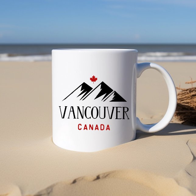 Cool Vancouver Canada Mountains Maple Leaf Coffee Mug (Creator Uploaded)
