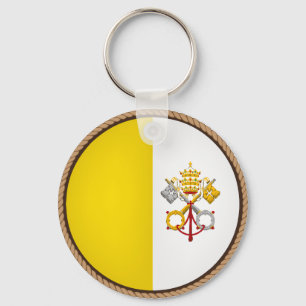 Cool Vatican City Flag Seal Key Ring
