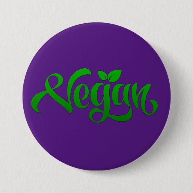 cool vegan button design (Front)