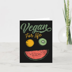 Cool Vegan For Life Veggie Food Plant Diet World V Card