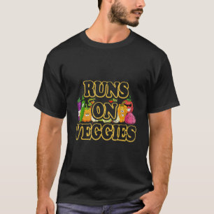 Cool Vegan Men Women Runs On Veggies Healthy Veget T-Shirt