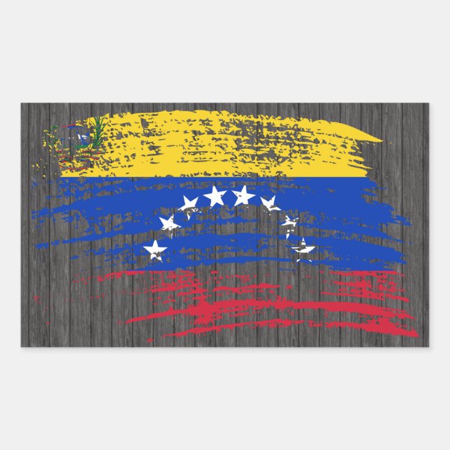Cool Venezuelan flag design Rectangular Sticker (Front)